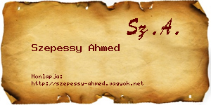 Szepessy Ahmed névjegykártya